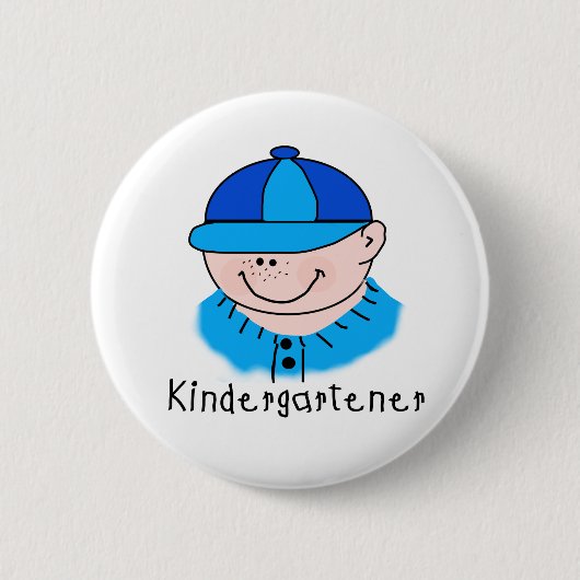 Jongen Kindergartner Ronde Button 5,7 Cm (Voorkant)