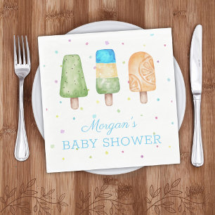 Jongen klaar om te komen Zomer Baby Shower Servet
