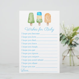 Jongen klaar voor Pop Summer Baby shower Game
