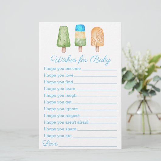 Jongen klaar voor Pop Summer Baby shower Game (Staand voorkant)