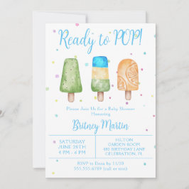 Jongen klaar voor Pop Summer Baby shower Kaart