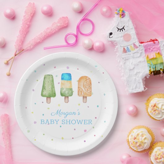 Jongen klaar voor Pop Summer Baby shower Papieren Bordje (Feest)
