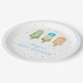 Jongen klaar voor Pop Summer Baby shower Papieren Bordje (Gekanteld)