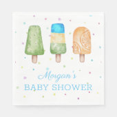 Jongen klaar voor Pop Summer Baby shower Servet (Voorkant)