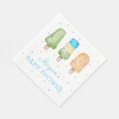 Jongen klaar voor Pop Summer Baby shower Servet (Hoek)