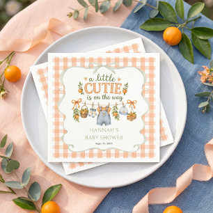 Jongen Kleine Moppie Sinaasappel Citrus Baby Showe Servet