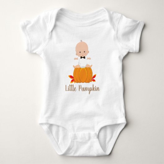 Jongen Kleine Pompoen Baby Truien Romper (Voorkant)