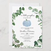 Jongen Kleine Pompoen Is Op Weg Baby Shower Kaart (Voorkant)