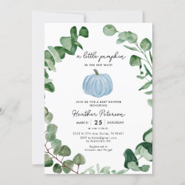 Jongen Kleine Pompoen Is Op Weg Baby Shower Kaart