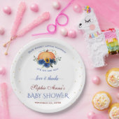  Jongen Kleine Pompoen Thanksgiving Baby Shower    Papieren Bordje (Feest)