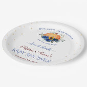  Jongen Kleine Pompoen Thanksgiving Baby Shower    Papieren Bordje (Gekanteld)