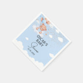 Jongen knuffel beer baby shower servet (Hoek)