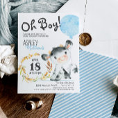 Jongen Koe Baby shower Boerderij Uitnodiging