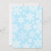 Jongen Konijn Winter Verjaardagsfeest Uitnodigen Kaart (Achterkant)