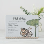 Jongen! Laat de Wilde Rumpus beginnen | BABY SHOWE Kaart (Staand voorkant)
