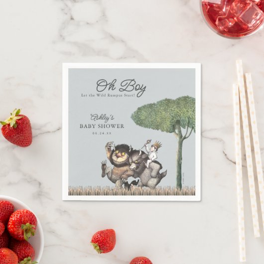 Jongen! Laat de Wilde Rumpus beginnen | BABY SHOWE Servet (Insitu)