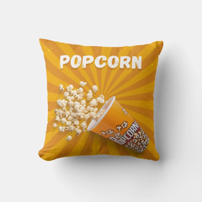 Jongen, laten we wat popcorn eten! kussen (Voorkant)
