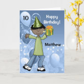 Jongen leeftijd specifiek voor donkere jongen van  kaart (Gele Bloem)