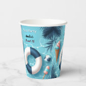 Jongen Leuk Tiener Volwassen Zwembad Party Sweet 1 Papieren Bekers (Achterkant)