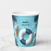 Jongen Leuk Tiener Volwassen Zwembad Party Sweet 1 Papieren Bekers (Voorkant)