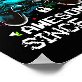 Jongen Level 12 Ontgrendeld Videospel 12e Verjaard Poster (Hoek)