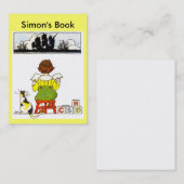 Jongen lezen Bord boek boek Visitekaartje (Voorkant / Achterkant)