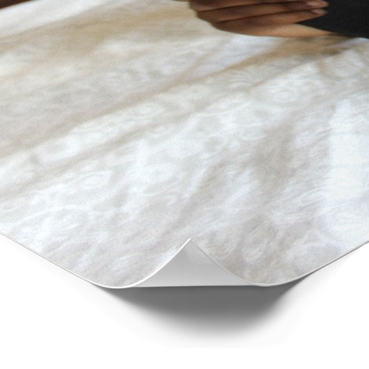 Jongen lezen de Heilige Bijbel Poster (Hoek)