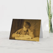  jongen lezen kaart (Voorkant)