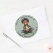 Jongen Lezen Leraar Klaslokaal Bibliotheek Labels (Envelop)