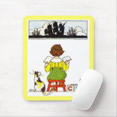 Jongen lezen muismat (Met muis)