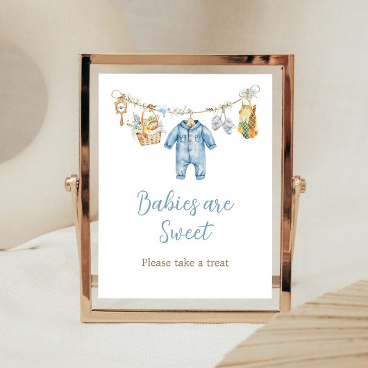 Jongen Lokaal Opgegroeide Baby's zijn Schattig Bor Poster