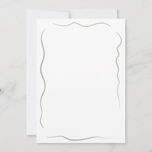 Jongen luiaard groene handgetekende verjaardag kaart (Achterkant)