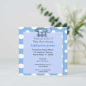 Jongen Luier Pin Douche Uitnodiging (Staand voorkant)