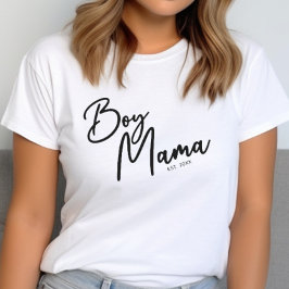 Jongen Mam Trendy Typografie Eenvoudige Mama Mama T-shirt