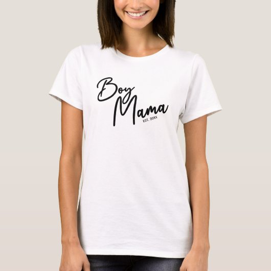 Jongen Mam Trendy Typografie Eenvoudige Mama Mama T-shirt (Voorkant)