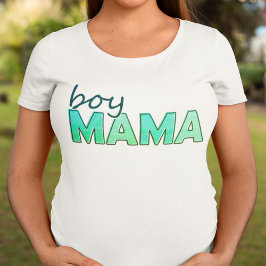 Jongen Mama bijpassende groene kleur dames T-shirt