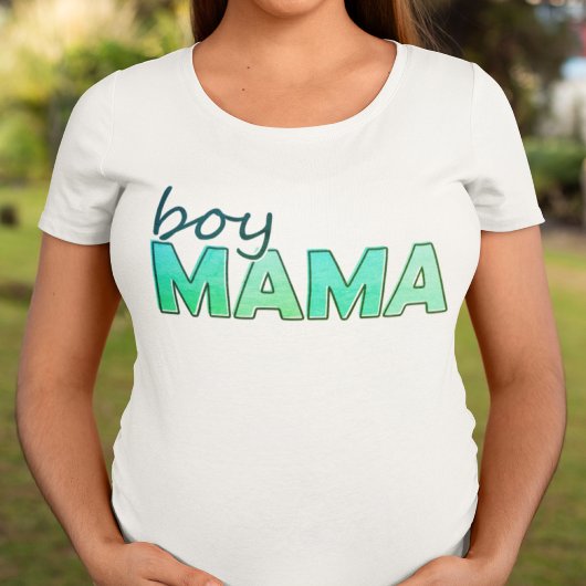 Jongen Mama bijpassende groene kleur dames T-shirt