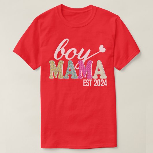 jongen Mama Est 2024 T-shirt (Design voorkant)
