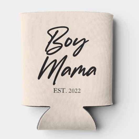 Jongen mama Est. Jaar Minimale mama Blikjeskoeler (Achterkant)