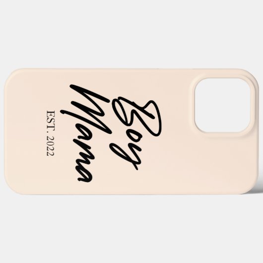 Jongen mama Est. Jaar Minimale mama Case-Mate iPhone Case (Achterkant (horizontaal))