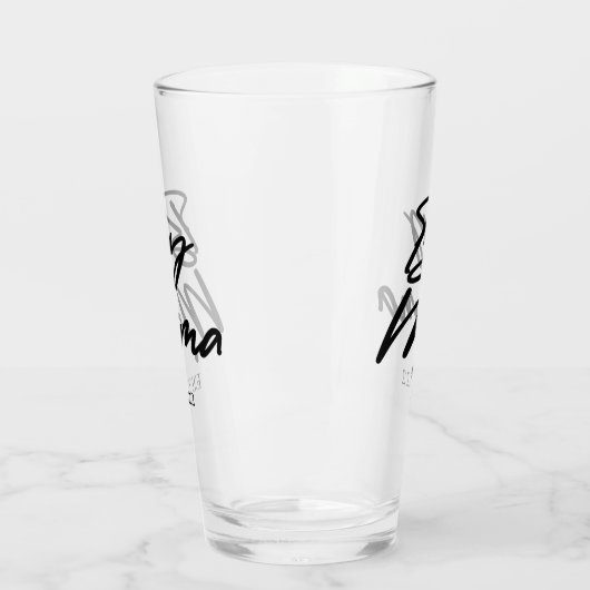 Jongen mama Est. Jaar Minimale mama Glas (Links)