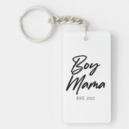 Jongen mama Est. Jaar Minimale mama Sleutelhanger
