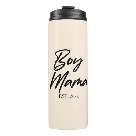 Jongen mama Est. Jaar Minimale mama Thermosbeker (Voorkant)