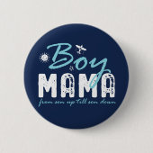 Jongen mama jongen omhoog om schimmelige Moederdag Ronde Button 5,7 Cm (Voorkant)