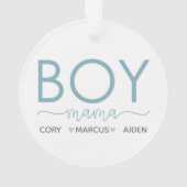 Jongen mama personaliseerde met de naam van de zoo ornament (achterkant)