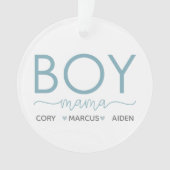Jongen mama personaliseerde met de naam van de zoo ornament (voorkant)