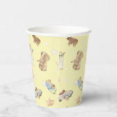 Jongen Meisje Boho Baby shower Speelgoed op Geel Papieren Bekers (Rechts)