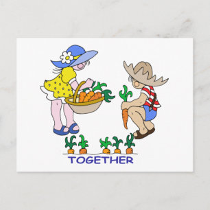 Jongen & Meisje Gardener Briefkaart