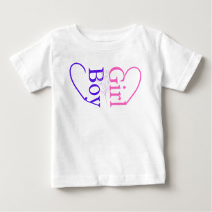 Jongen Meisje Hart Baby Twin Geslacht Onthulling