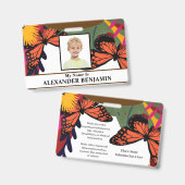 Jongen Meisje Kind Student Naam School ID Kaart Aa Badge (Voor- en achterkant)